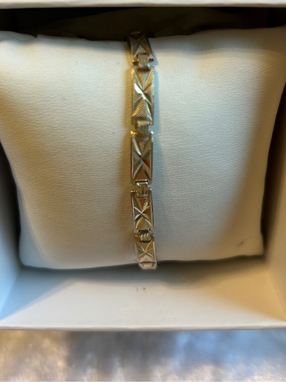 🍀925 Sterling Silver Geometric Link Bracelet